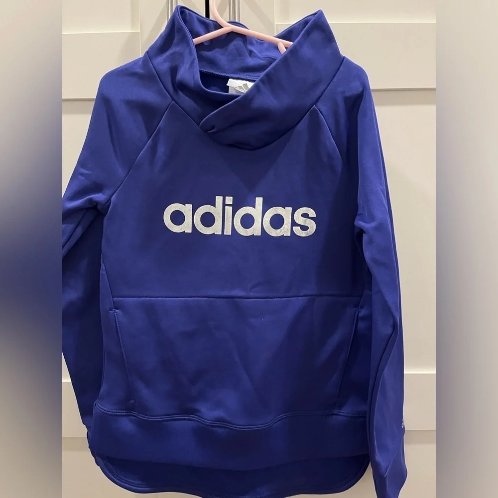 Girls cowl neck adidas pullover in 6x